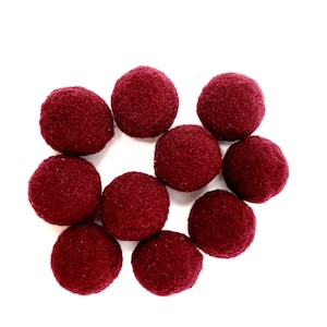 2 inch Red Craft Pom Poms 25 Pieces, Size: 0.5