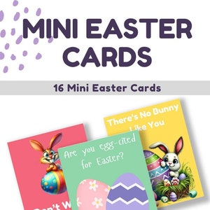 Mini Easter Cards | One-Sided | Printable Cards | Fun for Kids | Gift Tags