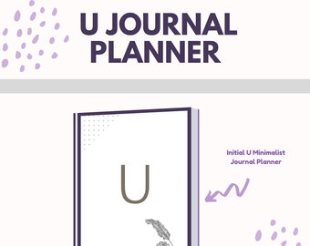 Initial U Minimalist Journal Planner | Minimal Design | Notes Sheets | Weekly Planner Pages