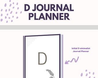 Initial D Minimalist Journal Planner | Minimal Design | Notes Sheets | Weekly Planner Pages