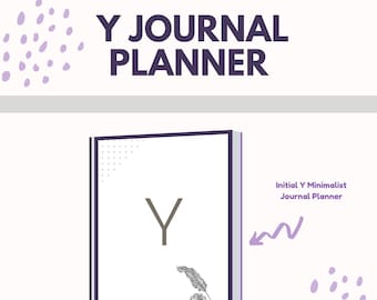 Initial Y Minimalist Journal Planner | Minimal Design | Notes Sheets | Weekly Planner Pages