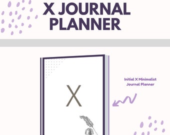 Initial X Minimalist Journal Planner | Minimal Design | Notes Sheets | Weekly Planner Pages