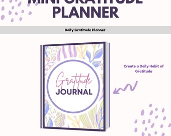 Mini Gratitude Journal | Daily Gratitude and Daily Reflection Pages | Printable Download | Daily Dose of Positivity for Personal Growth