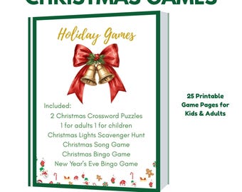 Printbare kerstspelletjes voor het hele gezin: bingo, speurtocht en puzzels.