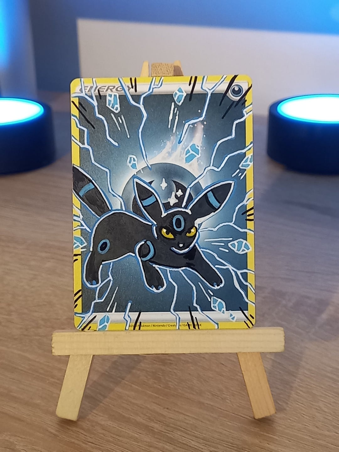 Shiny Umbreon team Plasma Pokémon Custom Energy Card Etsy