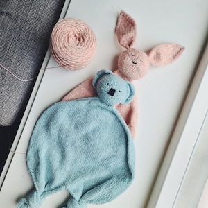 Koala and Bunny Blankie (Lovey) Knitting Pattern