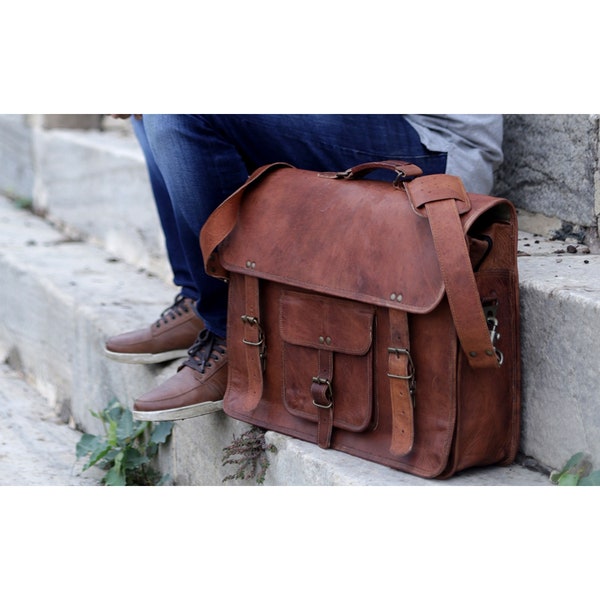 Mens Leather Satchel - Etsy