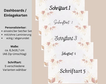 Dashboards in A6 of A7 - Insteekkaarten - Pastelkleurige bloemen - Selecteerbare aantallen. - aanpasbaar - envelopmethode - budgettering - contant geld vullen