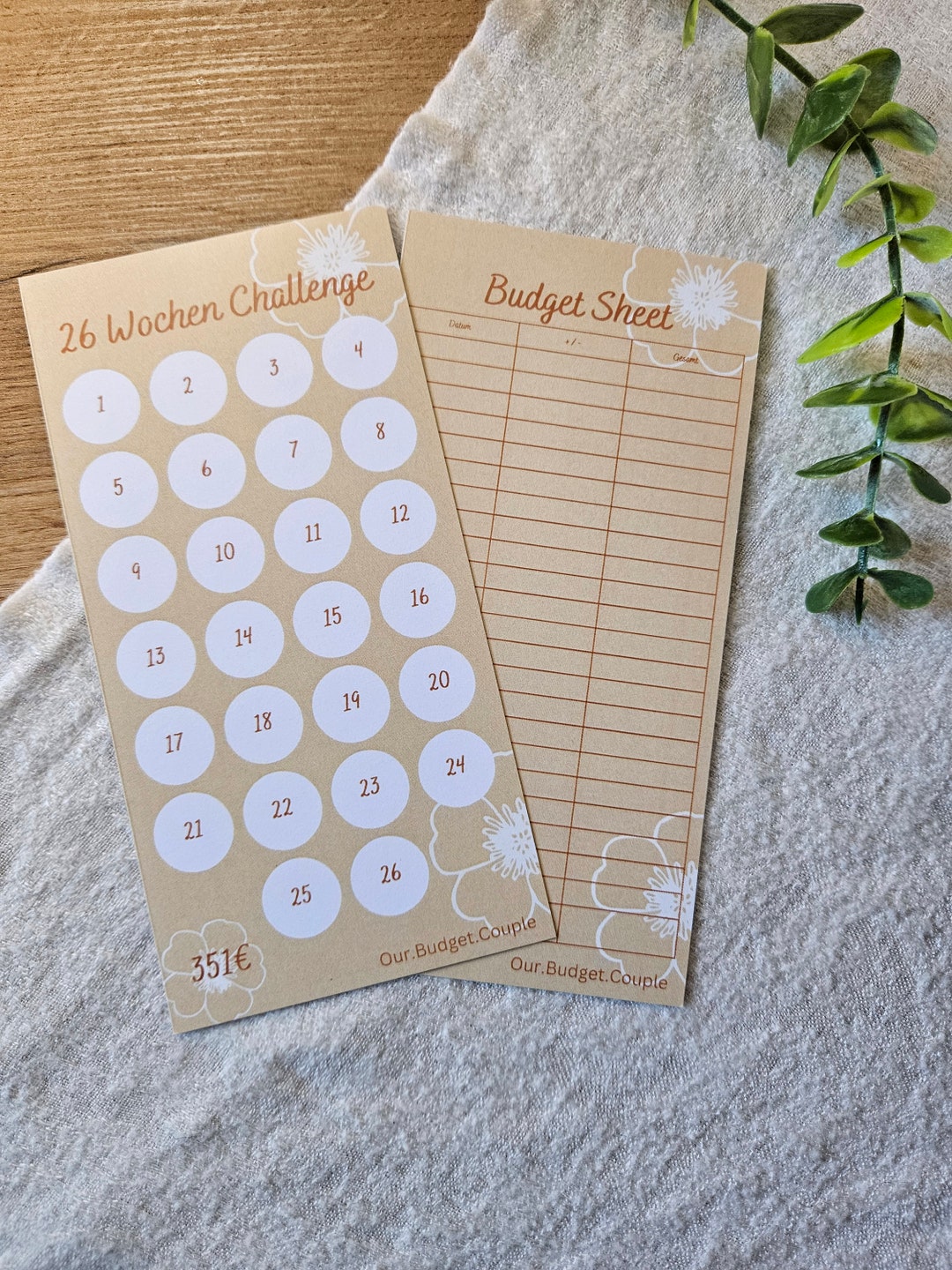 26 Week Challenge Print Version 200 G Paper - Suitable for A6 Envelopes ...