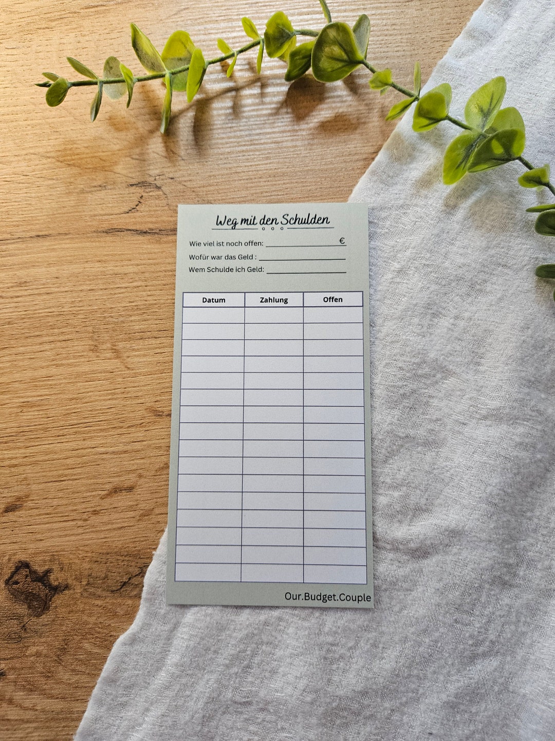 Get Rid of Debt - Tracker Print Version 200 G Paper - for A6 Envelopes ...