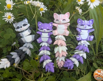 Kitty & Co. - Cute, movable lucky charm animals - as keychains or simply to love - 3D printed