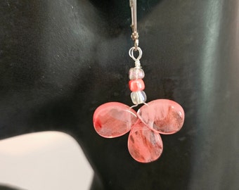 Blushing Petals Rose Quartz Earrings