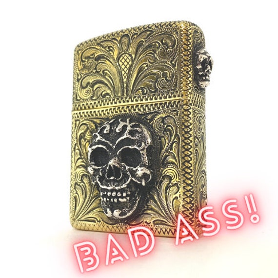 Silver King Brass, Armor Wall Zippo Lighter With Sterling Silver 