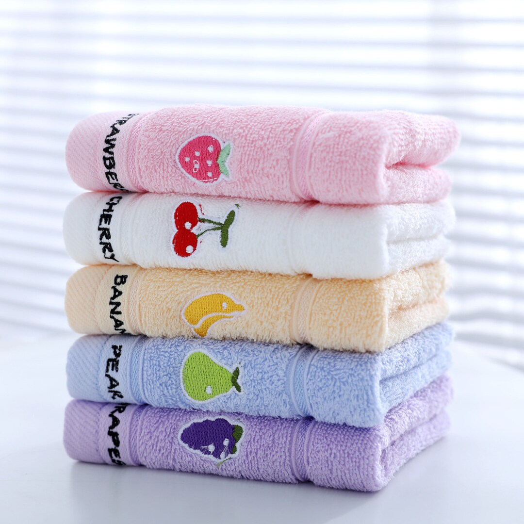 Towels Face Towel Pure Cotton Hand Towel Animal Embroidered Etsy