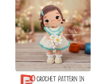 Crochet English PDF pattern Doll amigurumi