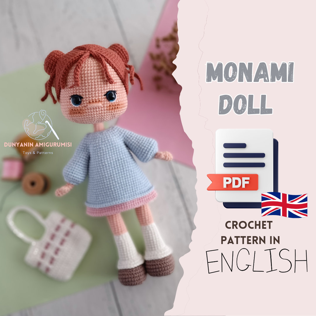 Rosie Doll Amigurumi Crochet Doll Pattern, Digital PDF Instant Download,  Häkelanleitung English Deutsch Français Korean Español Português 