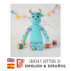 Amigurumi Monster Häkelanleitung – (PDF Anleitung in Englisch-Spanisch)