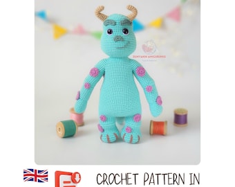 Amigurumi Monster Häkelanleitung – (PDF Anleitung in Englisch-Spanisch)