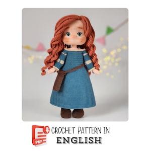 Crochet English PDF Pattern - Fairytale Princess Doll - Amigurumi Handmade Toy