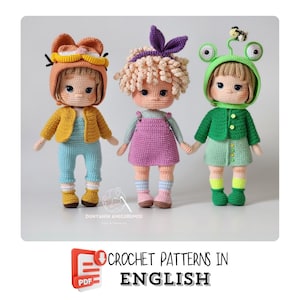 3-in-1 Amigurumi Doll Pattern | Crochet PDF | DIY Toy