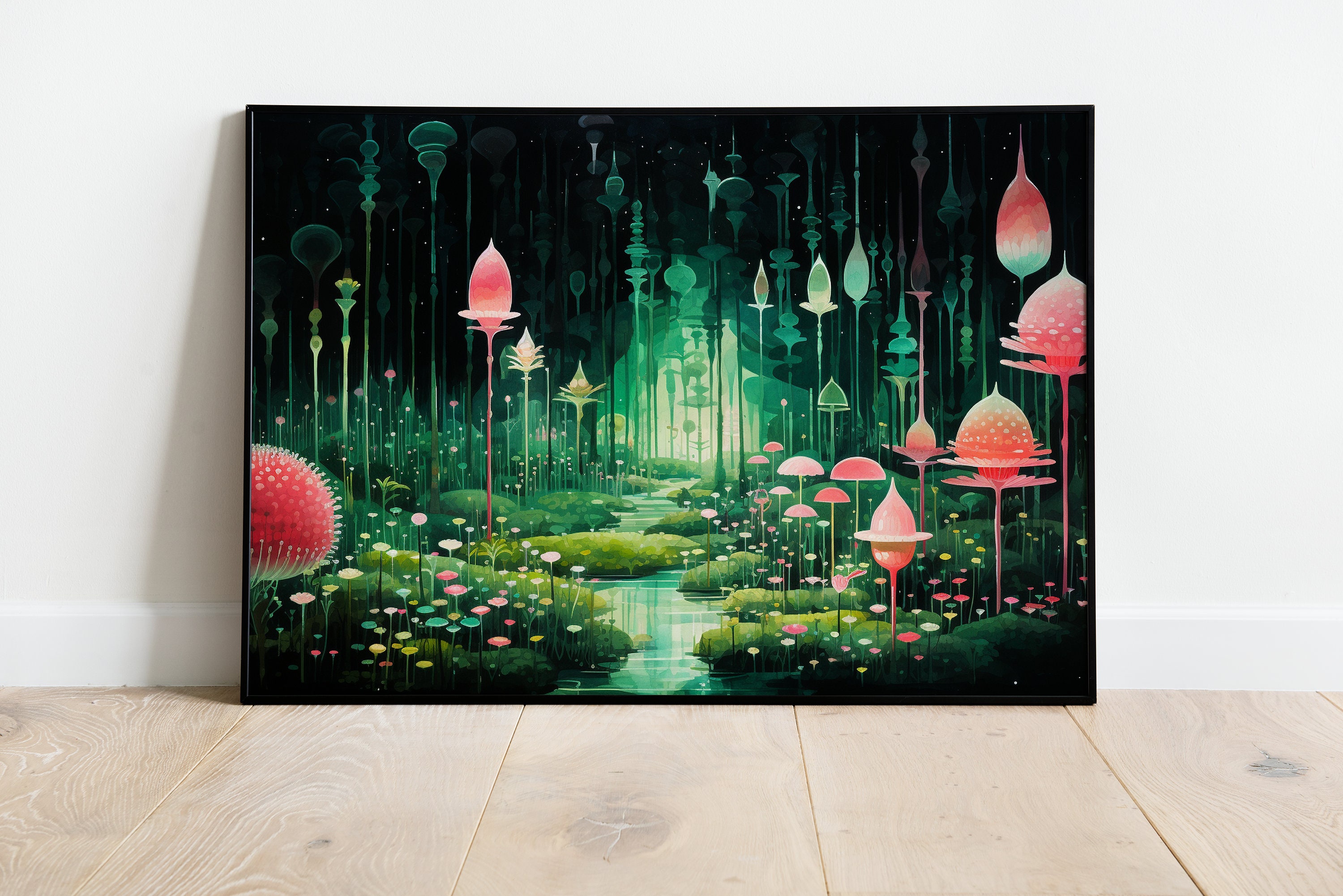 Enchanted Forest Surreal Art Print Surrealism Poster Forest - Etsy
