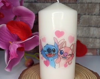 Valentine's Day decorated candle