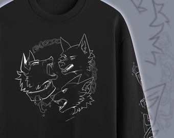 Sudadera Cerberus de Cadena Rota - Diseño con mangas / Suéter peludo / Sudadera alternativa / Ropa gótica