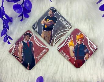 MCYT Hermitcraft Life Series Button Badges - TangoTek/Impulse/Skizzleman