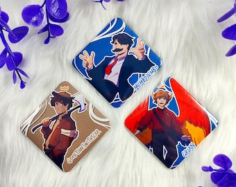 MCYT Hermitcraft Life Series Button Badges - Grian/Scar/Mumbo Jumbo