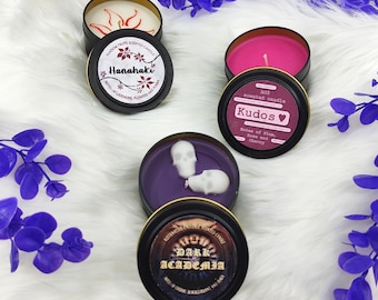 Dark Academia / Hanahaki / Kudos - Fandom AO3 Fanfic Writing Trope AU Inspired Scented Candle