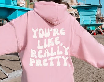 Positive Message Hoodies Positive Zitate Hoodies Wort auf Rückseite Hoodies Übergroßer Hoodies Hoodie mit Worten auf Rückseite Trendiges Geschenk für Sie