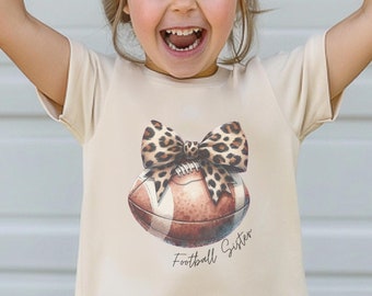 Camiseta de fútbol para niños pequeños Camiseta de fútbol para hermanas Camiseta con lazo Camiseta de fútbol para hermanos Camiseta deportiva para niñas