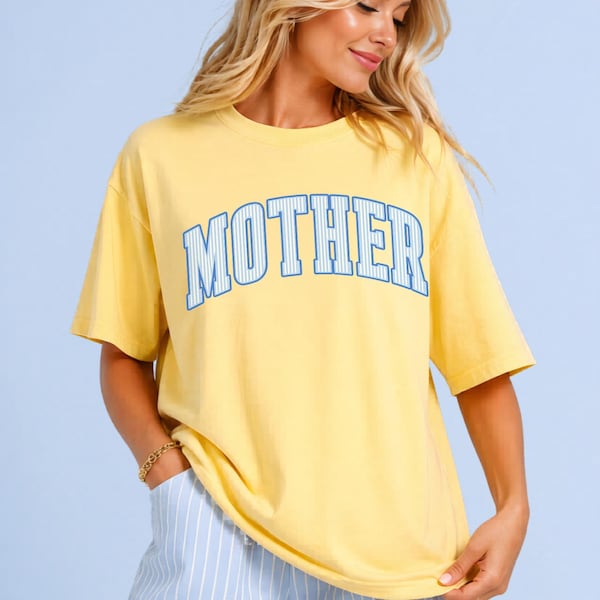 Mutter Shirt Trendy Mom T-Shirt Übergroße Komfort Farben Shirt Ästhetische Mama Grafik T-Shirt Niedliches Mama Outfit Geschenk für Mama Frühling Sommer Mama Shirt