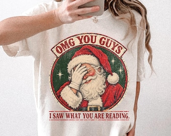 Funny Christmas Shirt Spicy Book Lover Comfort Colors Tshirt Vintage Inspired Santa Christmas Book Lover Shirt Romance Reader Graphic Tee