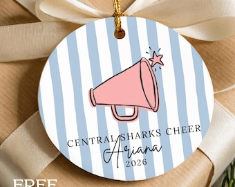Personalized Cheerleader Ornament Custom Cheer Team Christmas Ornament Cheerleader Gift Cheer Team Keepsake Custom Name Ornament