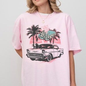 Vintage inspirado Las Vegas camisa de gran tamaño Vegas bebé camisa Las Vegas Trip Tee Vegas Bachelorette Party Shirt Vegas Girls Trip Regalo para ella