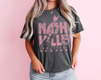 Nashville Music City Shirt Girls Trip Tshirt Oversized Trendy Western Tee Retro Country Music Shirt Tennessee Western Graphic Tee