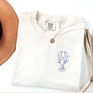 Lobster Shirt Trendy Comfort Colors Coastal Tee Nautical Graphic T-Shirt Italian Summer Vibes Preppy Lobster Tshirt Maine Beach Vacation Top