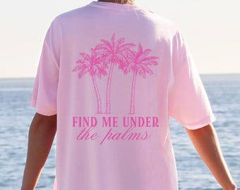 ヤシの木シャツ ビーチシャツ 夏休みTシャツ オーバーサイズ 海岸グラフィックTシャツ 快適カラーシャツ オーシャン 美学 ココナッツガール
