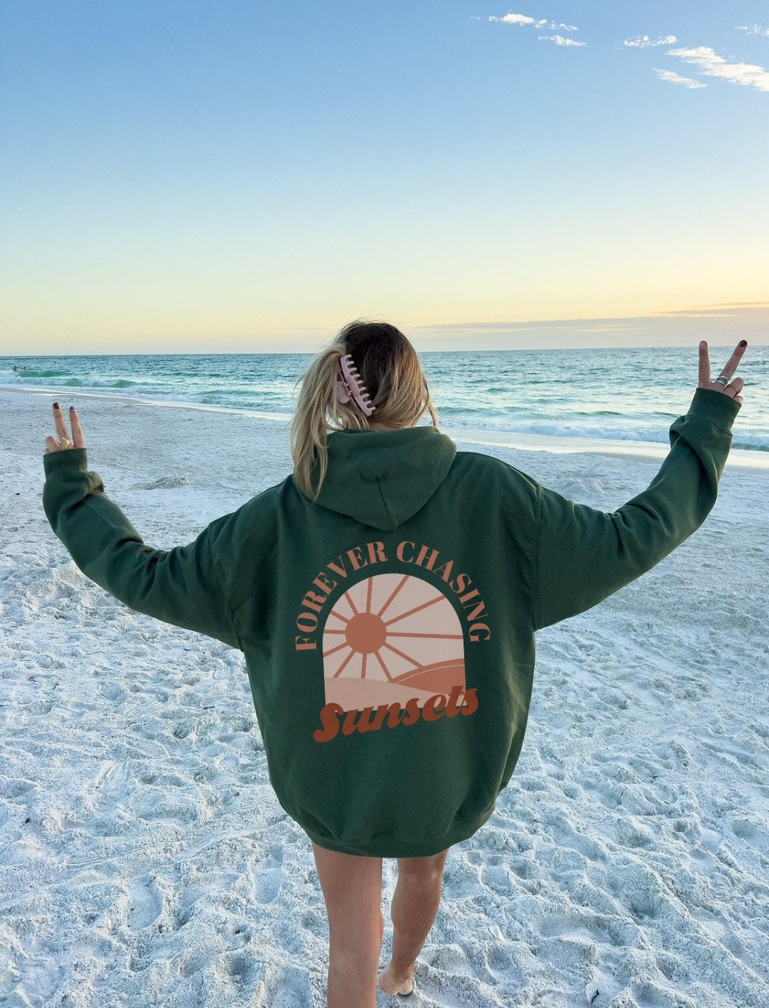 Forever Chasing Sunsets Hoodie Oversized Summer Hoodie Dress