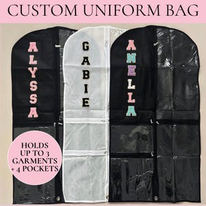 Personalized Cheer Garment Bag Dance Garment Bag Cheer Uniform Organizer Cheerleader Competition Bag Custom Garment Bag Dance Gymnastics