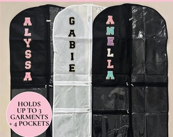 Personalized Cheer Garment Bag Dance Garment Bag Cheer Uniform Organizer Cheerleader Competition Bag Custom Garment Bag Dance Gymnastics