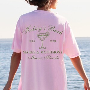 Personalized Margarita Bachelorette Party Shirt Bridal Party Beach ...