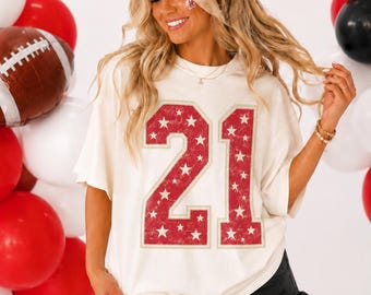 Camiseta personalizada con el número del equipo deportivo, camiseta de mascota de fútbol americano para mamás, camiseta gráfica personalizada para el día del partido, camiseta deportiva Comfort Colors