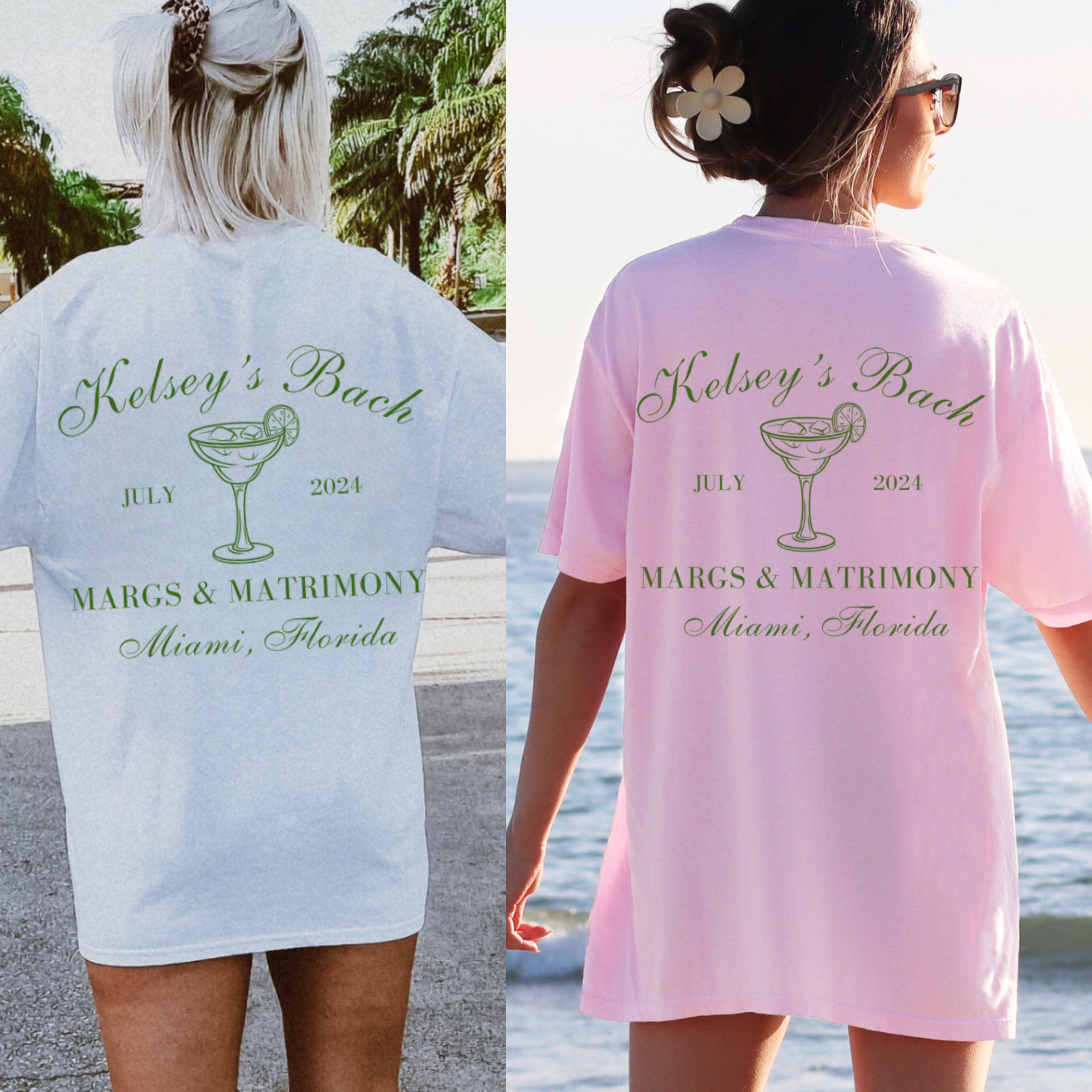 Personalized Margarita Bachelorette Party Shirt Bridal Party Beach ...