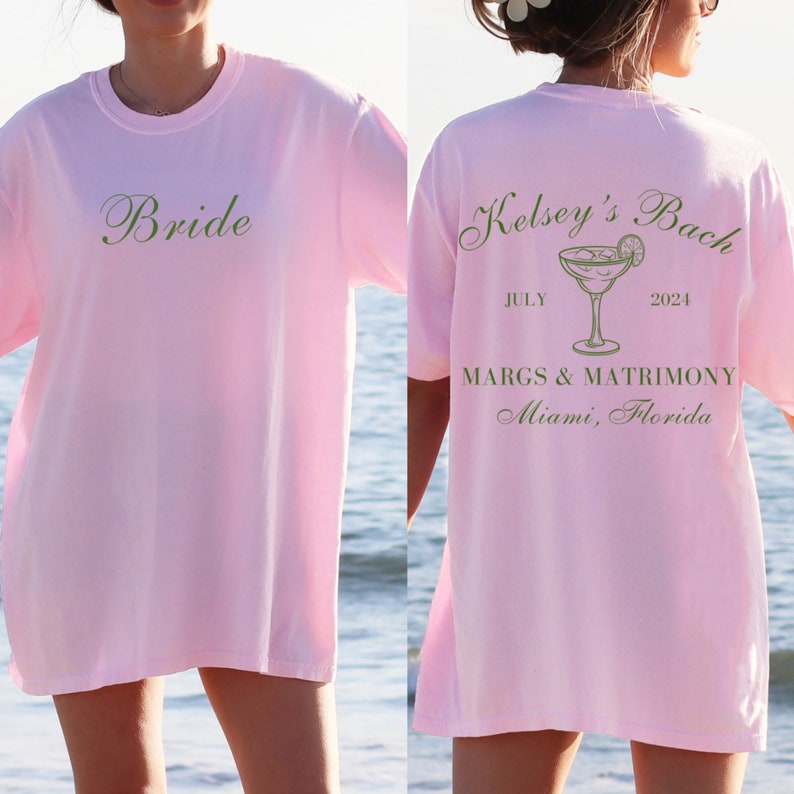 Personalized Margarita Bachelorette Party Shirt Bridal Party Beach ...