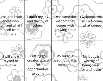 96 druckbare Affirmationskarten, Affirmationskarten, Motivationskarten, Selbstpflege zum Ausdrucken, Ermutigungskarten, positive tägliche Affirmation