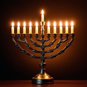 Photo Menorah de Pessah pour cartes et impression