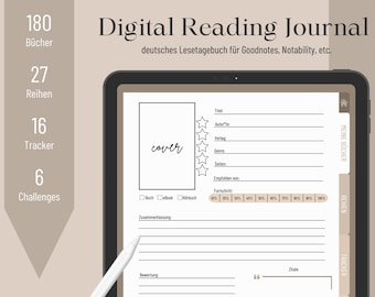 Digital Reading Journal, Digital Reading Planner, Reading Journal, Digital Reading Journal, Reading Diary