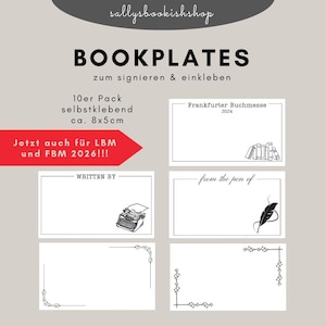 Bookplates zum signieren (10 Stück), Exlibris, Buchmesse, Signatur, Etiketten